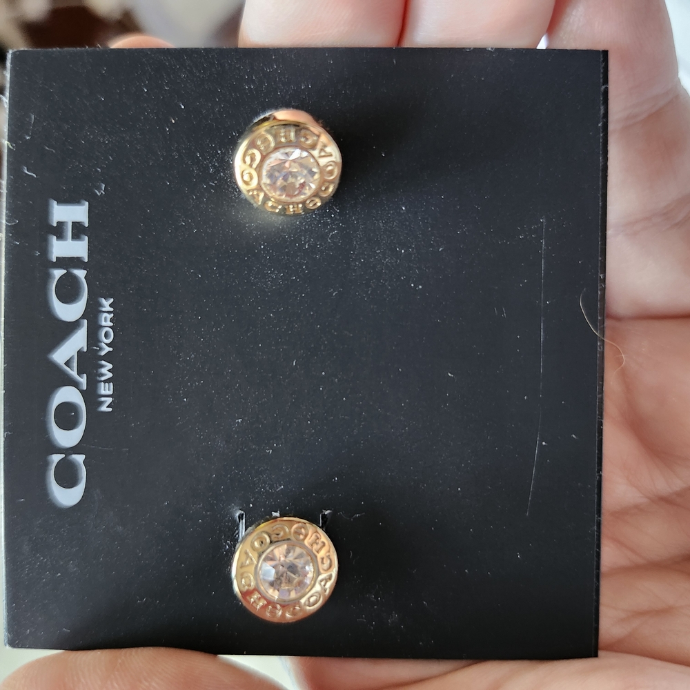 Coach Gold Stud Earrings